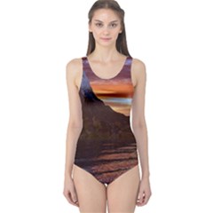 Sunset Island Tropical Sea Ocean Water Travel One Piece Swimsuit by danenraven