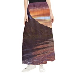 Sunset Island Tropical Sea Ocean Water Travel Maxi Chiffon Skirt by danenraven