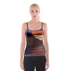 Sunset Island Tropical Sea Ocean Water Travel Spaghetti Strap Top by danenraven