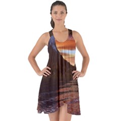 Sunset Island Tropical Sea Ocean Water Travel Show Some Back Chiffon Dress by danenraven