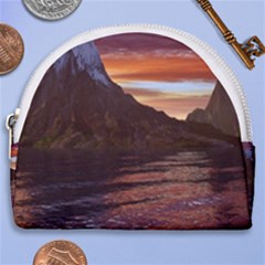 Sunset Island Tropical Sea Ocean Water Travel Horseshoe Style Canvas Pouch by danenraven