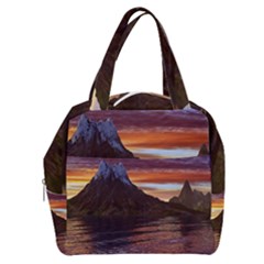 Sunset Island Tropical Sea Ocean Water Travel Boxy Hand Bag by danenraven