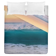 Beach Sea Waves Water Ocean Landscape Nature Duvet Cover Double Side (queen Size) by danenraven