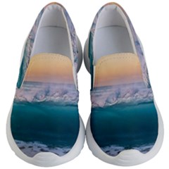 Beach Sea Waves Water Ocean Landscape Nature Kids Lightweight Slip Ons by danenraven