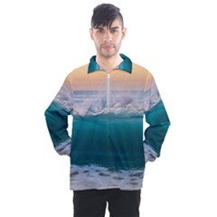 Beach Sea Waves Water Ocean Landscape Nature Men s Half Zip Pullover by danenraven