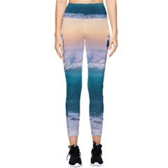 Beach Sea Waves Water Ocean Landscape Nature Pocket Leggings  by danenraven