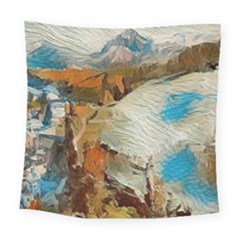 Abstract Mountains Landscape Tabloid Texture Square Tapestry (large) by danenraven