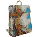 Abstract Mountains Landscape Tabloid Texture Flap Top Backpack View2