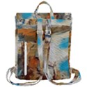 Abstract Mountains Landscape Tabloid Texture Flap Top Backpack View3