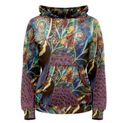 Peacock Mixed Media Bird Animal Women s Pullover Hoodie by danenraven