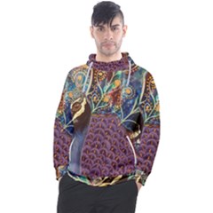 Peacock Mixed Media Bird Animal Men s Pullover Hoodie by danenraven