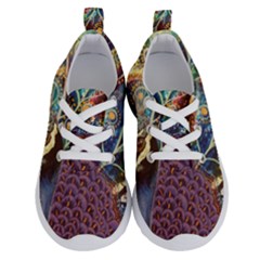 Peacock Mixed Media Bird Animal Running Shoes by danenraven