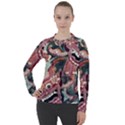 Indonesia Bali Batik Fabric Impression Patterns Women s Pique Long Sleeve Tee View1