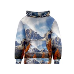 Dolomites Mountains Alps Alpine Trees Conifers Kids  Pullover Hoodie by danenraven