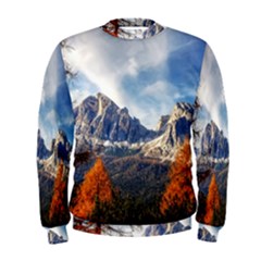 Dolomites Mountains Alps Alpine Trees Conifers Men s Sweatshirt by danenraven