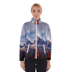 Dolomites Mountains Alps Alpine Trees Conifers Women s Bomber Jacket by danenraven