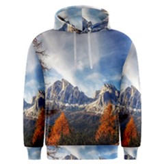 Dolomites Mountains Alps Alpine Trees Conifers Men s Overhead Hoodie by danenraven