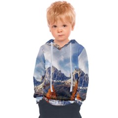 Dolomites Mountains Alps Alpine Trees Conifers Kids  Overhead Hoodie by danenraven