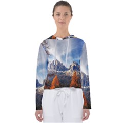 Dolomites Mountains Alps Alpine Trees Conifers Women s Slouchy Sweat by danenraven