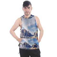 Dolomites Mountains Alps Alpine Trees Conifers Men s Sleeveless Hoodie by danenraven