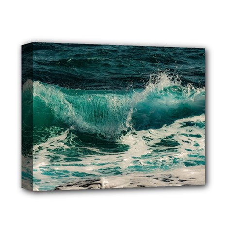 Sea Ocean Waves Seascape Beach Deluxe Canvas 14  X 11  (stretched) by danenraven