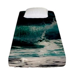 Sea Ocean Waves Seascape Beach Fitted Sheet (single Size) by danenraven