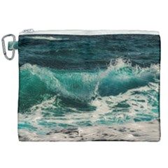 Sea Ocean Waves Seascape Beach Canvas Cosmetic Bag (xxl) by danenraven