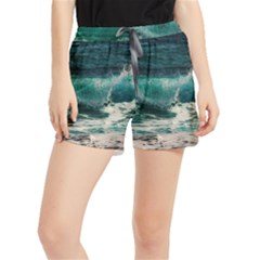 Sea Ocean Waves Seascape Beach Women s Runner Shorts by danenraven