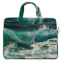 Sea Ocean Waves Seascape Beach Macbook Pro 13  Double Pocket Laptop Bag by danenraven