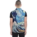 The Great Wave Of Kanagawa Painting Starry Night Vincent Van Gogh Men s Puffer Vest View2