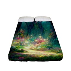 Magical Forest Forest Painting Fantasy Fitted Sheet (full/ Double Size) by danenraven