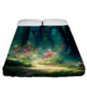 Magical Forest Forest Painting Fantasy Fitted Sheet (Queen Size) View1