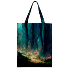 Magical Forest Forest Painting Fantasy Zipper Classic Tote Bag by danenraven