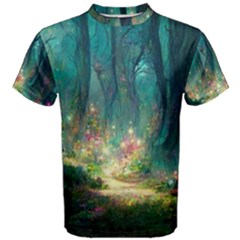 Magical Forest Forest Painting Fantasy Men s Cotton Tee by danenraven