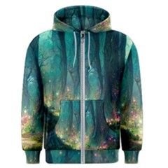 Magical Forest Forest Painting Fantasy Men s Zipper Hoodie by danenraven