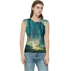 Magical Forest Forest Painting Fantasy Women s Raglan Cap Sleeve Tee by danenraven