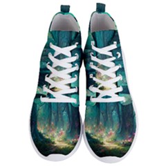 Magical Forest Forest Painting Fantasy Men s Lightweight High Top Sneakers by danenraven