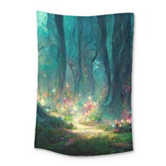 Magical Forest Forest Painting Fantasy Small Tapestry by danenraven