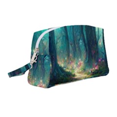 Magical Forest Forest Painting Fantasy Wristlet Pouch Bag (medium) by danenraven