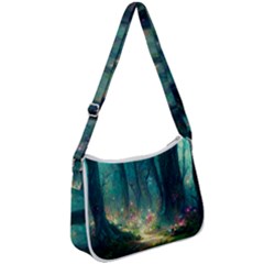 Magical Forest Forest Painting Fantasy Zip Up Shoulder Bag by danenraven