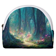 Magical Forest Forest Painting Fantasy Horseshoe Style Canvas Pouch by danenraven