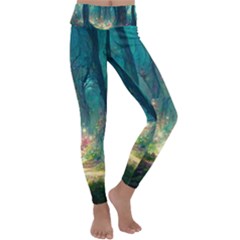 Magical Forest Forest Painting Fantasy Kids  Lightweight Velour Classic Yoga Leggings by danenraven