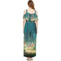 Magical Forest Forest Painting Fantasy Draped Sleeveless Chiffon Jumpsuit View2