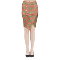 X Mas Texture Pack Midi Wrap Pencil Skirt by artworkshop