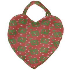 X Mas Texture Pack Giant Heart Shaped Tote by artworkshop