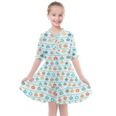 X Mas Texture Pack 2 Kids  All Frills Chiffon Dress by artworkshop