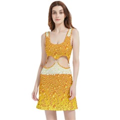 Bubble Beer Velour Cutout Dress by artworkshop