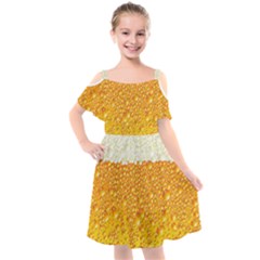 Bubble Beer Kids  Cut Out Shoulders Chiffon Dress by artworkshop