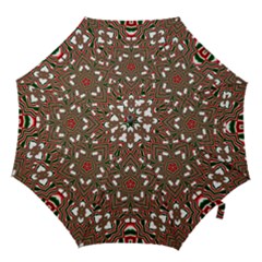 Christmas-kaleidoscope Hook Handle Umbrellas (medium) by artworkshop