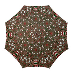 Christmas-kaleidoscope Golf Umbrellas by artworkshop